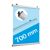 Perfil porta banner, aluminio, abatible 700 mm