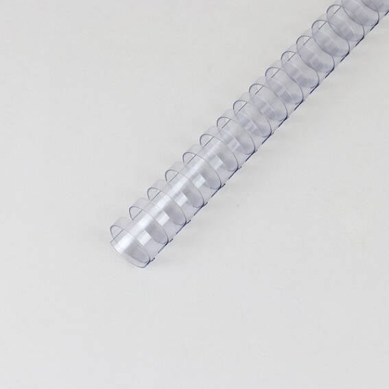 25 mm, transparente Espirales para encuadernar de plástico A4, redondo