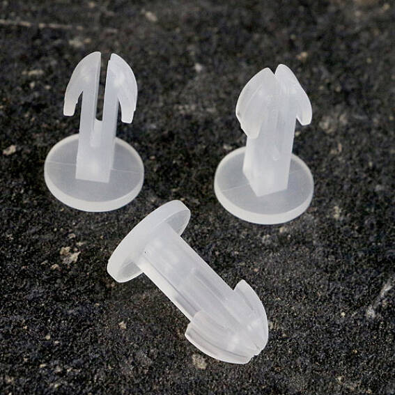 Cortar Acorazado ranura Clips a presión de plástico, transparente | SPRINTIS.ES