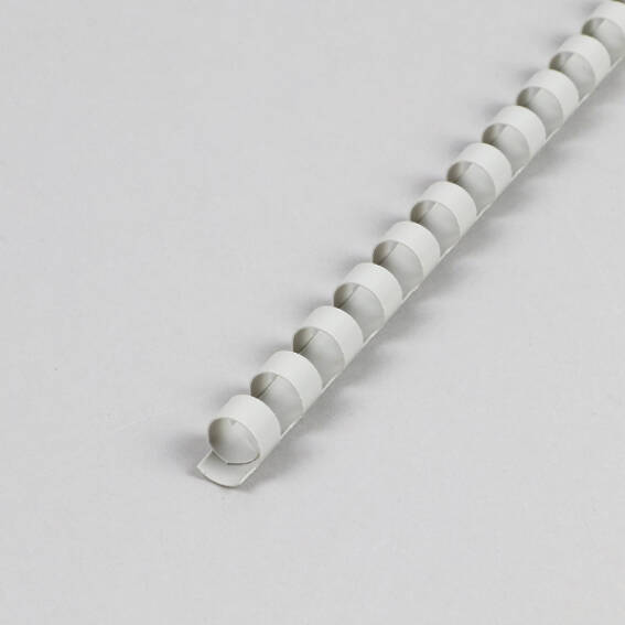 10 mm, gris Espirales para encuadernar de plástico A4, redondo