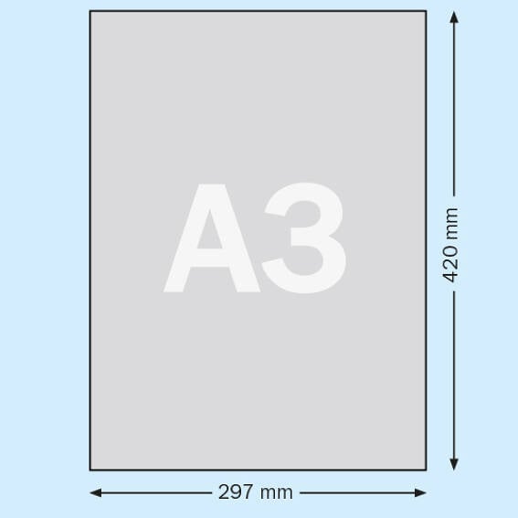 Lámina magnética A3, (420x297 mm), 1 mm - negro - sin tratamiento  superficial